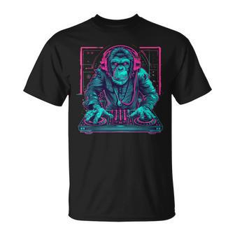 Dj Monkey House Beatmaker Edm Turntable Dj Monkey Techno T-Shirt - Thegiftio UK