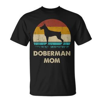Doberman Mom Dobie Dog Lovers Retro Dobie Mom T-Shirt - Thegiftio UK