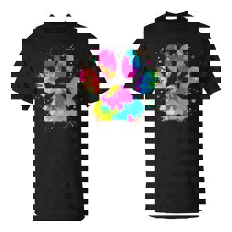 Dog Animal Tie Dye Love Dog Paw T-Shirt | Mazezy