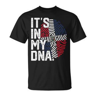 Dominican Republic Roots Flag Fingerprint Graphic Patriotic T-Shirt - Thegiftio UK