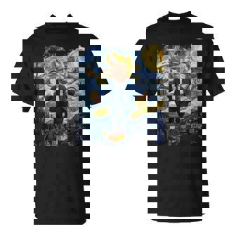 Donald Trump Presidentean Gogh Arte Pintura Estrella Cielo Noche Camiseta unisex - Regaloses