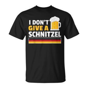 I Don't Give Achnitzel Bandera Alemana Cerveza Divertido Oktoberfest Camiseta unisex - Regaloses
