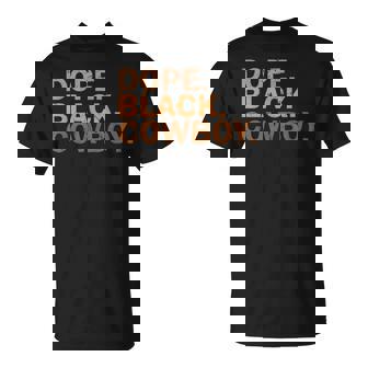 Dope Black Cowboy Melanin Black African Rodeo Cowboy T-Shirt - Thegiftio