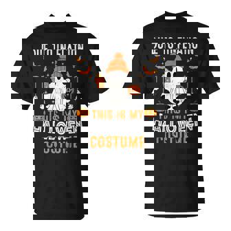 Due To Inflation This Is My Halloween Costume Ghost T-Shirt | Mazezy