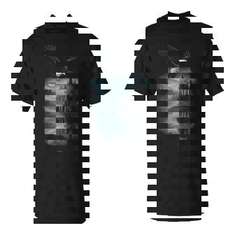 Eagle Retro Wildlife Nature Scene Forest T-Shirt | Seseable UK