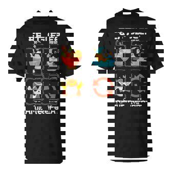 Eat Sleep Anime Repeat Graphic For Anime Fans T-Shirt - Thegiftio