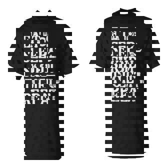 Eat Sleep Skibidi Repeat Toilet Rizz Meme N Boys T-Shirt - Monsterry