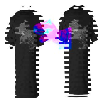 EDM Tyrannosaurus Rex Trippy Vaporwave Rave Dinosaur Tank Top T-Shirt | Mazezy