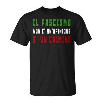 El Fascismo Es Un Crimen Antifascismo Antifascista Camiseta unisex - Regaloses