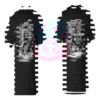 Elephant With Flower Safari Elephant Animal Lover T-Shirt | Mazezy