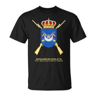 Emblema Regulares De Ceuta 54 Ejército Español Manga Larga Camiseta unisex - Regaloses