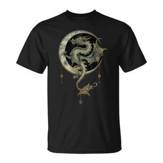 Emerald Dragon Of The Moonlit Realm T-Shirt - Thegiftio UK