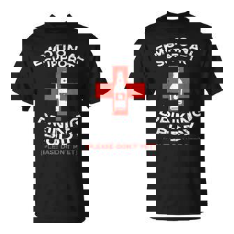 Emotional Support Drinking Buddy Pet Saying Women T-Shirt | Seseable CA