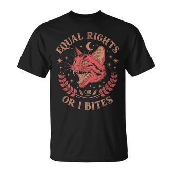 Equal Rights Or I Bites Feminist T-Shirt | Mazezy