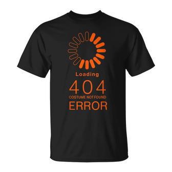 Error 404 Costume Not Found Programmer Halloween T-Shirt - Thegiftio UK