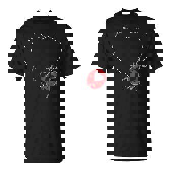 Escarabajos Corazón De Mariquita Insectos Cuello Camiseta unisex - Regaloses