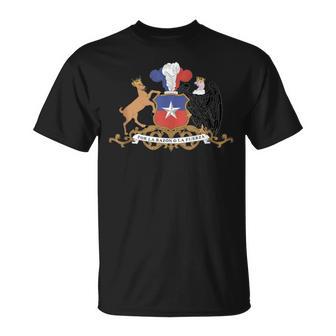 Escudo De Armas De Chile In Mangas Camiseta unisex - Regaloses