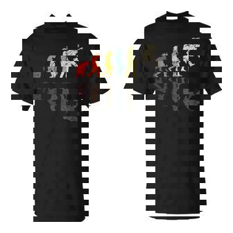 Evolución Del Hombre Guitarra Banda Retrointage Guitarrista Camiseta unisex - Regaloses