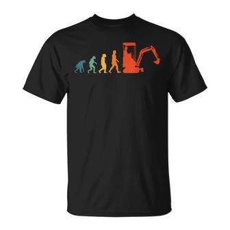 Excavadora Evolution Retro Excavadora Camiseta unisex - Regaloses