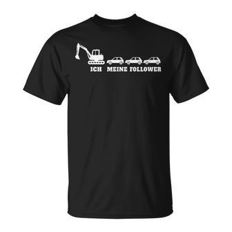Excavadora Regalos Excavadora Accesorios Construcción Carretera Trabajadores Camiseta unisex - Regaloses