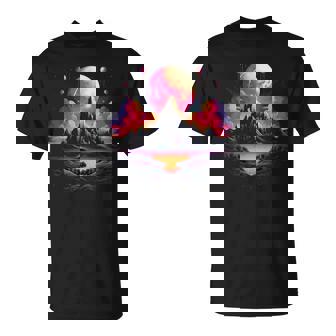 Explore Avant Garde Mountains In A Futuristic Vaporwave T-Shirt | Mazezy