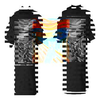 Expressionist Artsy Russian Blue Artistic Russian Blue Cat T-Shirt | Mazezy