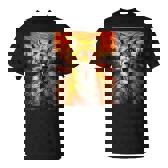 Expressionist Scream Shirt For Fox Lovers Artistic Fox T-Shirt | Mazezy