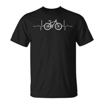 Fahrrad Herzschlag Mountainbike Rennrad E-Bike Ekg Fahrrad T-Shirt - Geschenkecke