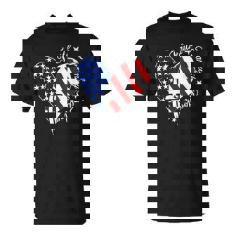 Faith Family Freedom Heart Christian American 4Th Of July T-Shirt - Monsterry