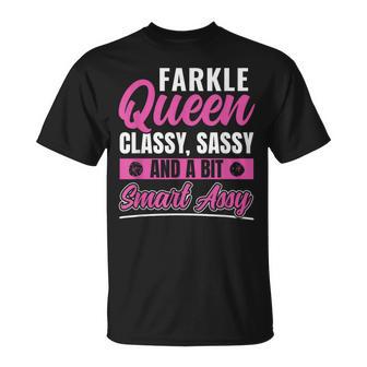 Farkle Game Farkle Player s Women's Black Farkle Queen Farkle Dice Game T-Shirt - Thegiftio UK