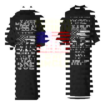 My Favorite Veteran Is My Uncle American Flag Veterans Day T-Shirt - Monsterry