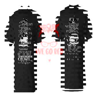 February Is Red Heart Disease Awareness Chd Heart Health T-Shirt | Mazezy