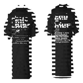 Female Engineer Definition For Engineering Student T-Shirt | Mazezy