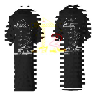 Festa Di Compleanno Per Bambini Con Escavatore E Gru Maglietta - Novitaregali