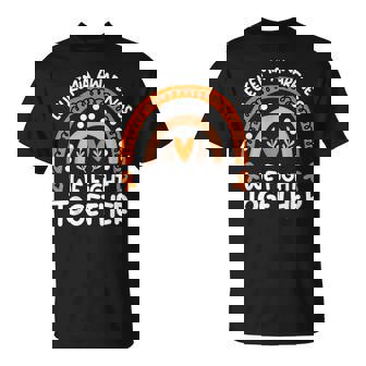 We Fight Together Leukemia Awareness Rainbow Ribbon Outfit T-Shirt | Mazezy