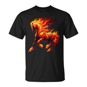 Fire Horse Animal Horse T-Shirt - Thegiftio UK