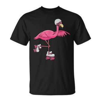 Flamingo Inlinekates Rollschuhe Für Inlinekater T-Shirt - Geschenkecke