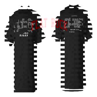 Flat Rock Michigan College University Style T-Shirt | Mazezy