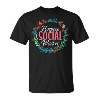 Floral Hospice Social Worker Appreciation T-Shirt - Thegiftio UK