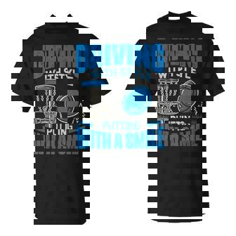 Flying Discc Disc Golf Driving With Style T-Shirt | Mazezy