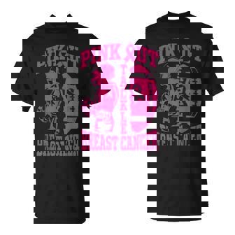 Football Pink Out Tackle Breast Cancer Awareness Graphic T-Shirt - Monsterry