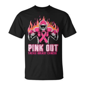 Football Pink Out Team Breast Cancer Awareness Month Boy T-Shirt - Thegiftio UK