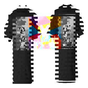 French Bulldog Dog Fashion Cute Colorful Pop Art T-Shirt | Mazezy