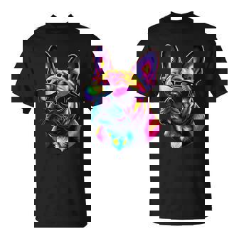 French Bulldog With Sunglasses Pop Art French Bulldog T-Shirt | Mazezy