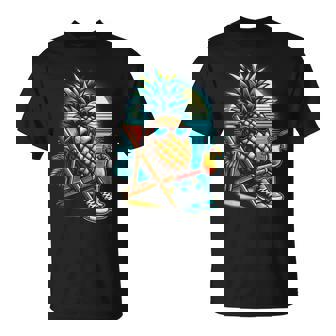 Fresco Piña Piña Colada Playa Diversión Manga Larga Camiseta unisex - Regaloses