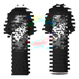 Fresh Hip Hop 80s 90s Old School Camo Rap Urban Slang T-Shirt | Mazezy