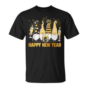 Frohes Neues Jahr 2026 Zwerge Trinken Champagnerilvester T-Shirt - Geschenkecke