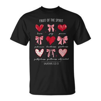 Fruit Of The Spirit Christian Hearts Galatians 522-23 T-Shirt - Seseable