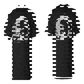 Fun Hand Boop Nose Bigfoot Sasquatch French Bulldog Moon T-Shirt - Seseable