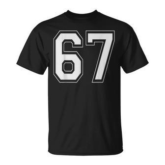 67 Meme Number Six Seven Gen Alpha Slang T-Shirt - Monsterry